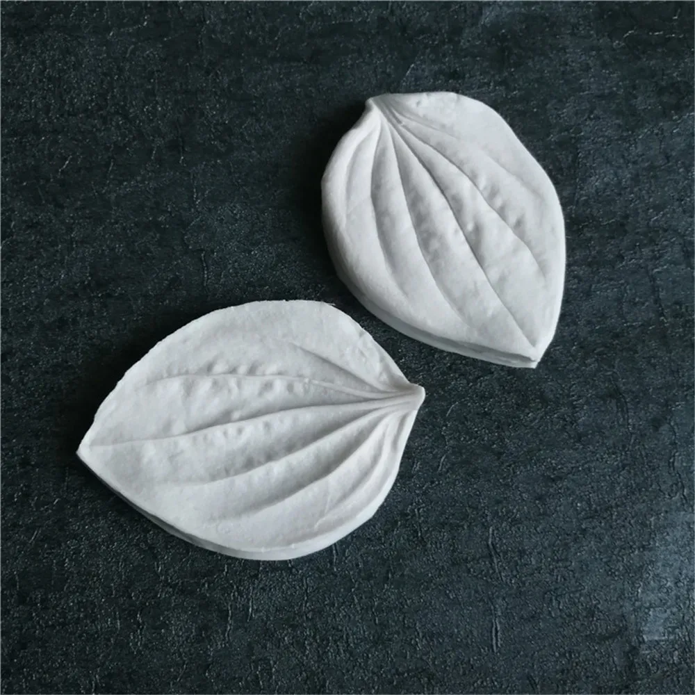 Silicone Concrete Molds Large Grass Leaf Patterns Designer DIY Polymer Fondant Cake Flower Fondant Cake Stampo Cemento Mold