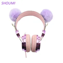 Shoumi Kid Headphone with Mic 3 5mm Music Stereo Internet Lesson Earphone Tablet Mobile Phone Gaming Wired Headsets Girl Gift