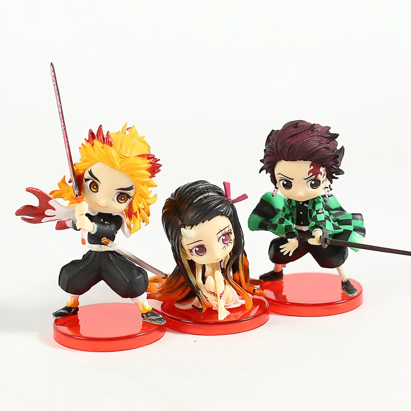 Q Posket Demon Slayer Kimetsu No Yaiba Kamado Tanjirou Nezuko Rengoku Kyoujurou Pvc Figures Toys 3pcs Set Action Figures Aliexpress