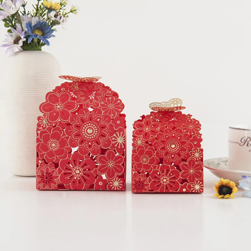 50 шт./компл. деликатный подарочной коробке DIY Свадебные знак полый подарок держатель для Приём Свадебные юбилей, вечеринка, украшение коробки для конфет