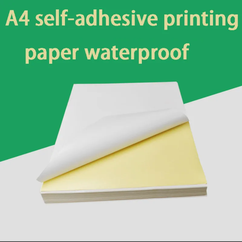 100 A4 Inkjet Laser Printer Paper Craft Copier Sticker Waterproof Label Sticker Glossy Matte Paper Thicker Printable Wood