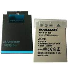 Soulmate EN-EL8 Lithium Batterijen Pack ENEL8 Digitale Camera Batterij En EL8 Voor Nikon Coolpix P1 P2 S1 S2 S3 S5 s50 S50c S51 S51