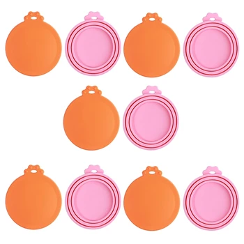 

10 Pet Food Can Lids-Universal Lids for Dog and Cat Food Cans for 3 Standard Sized Food Cans