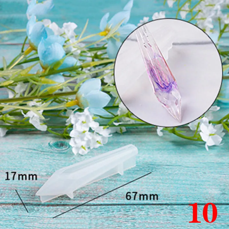 Flat Pointed Crystal Shards Silicone Mold, Crystal Point Silicone Mold, Quartz Shard Mould, UV Resin Pendant Making