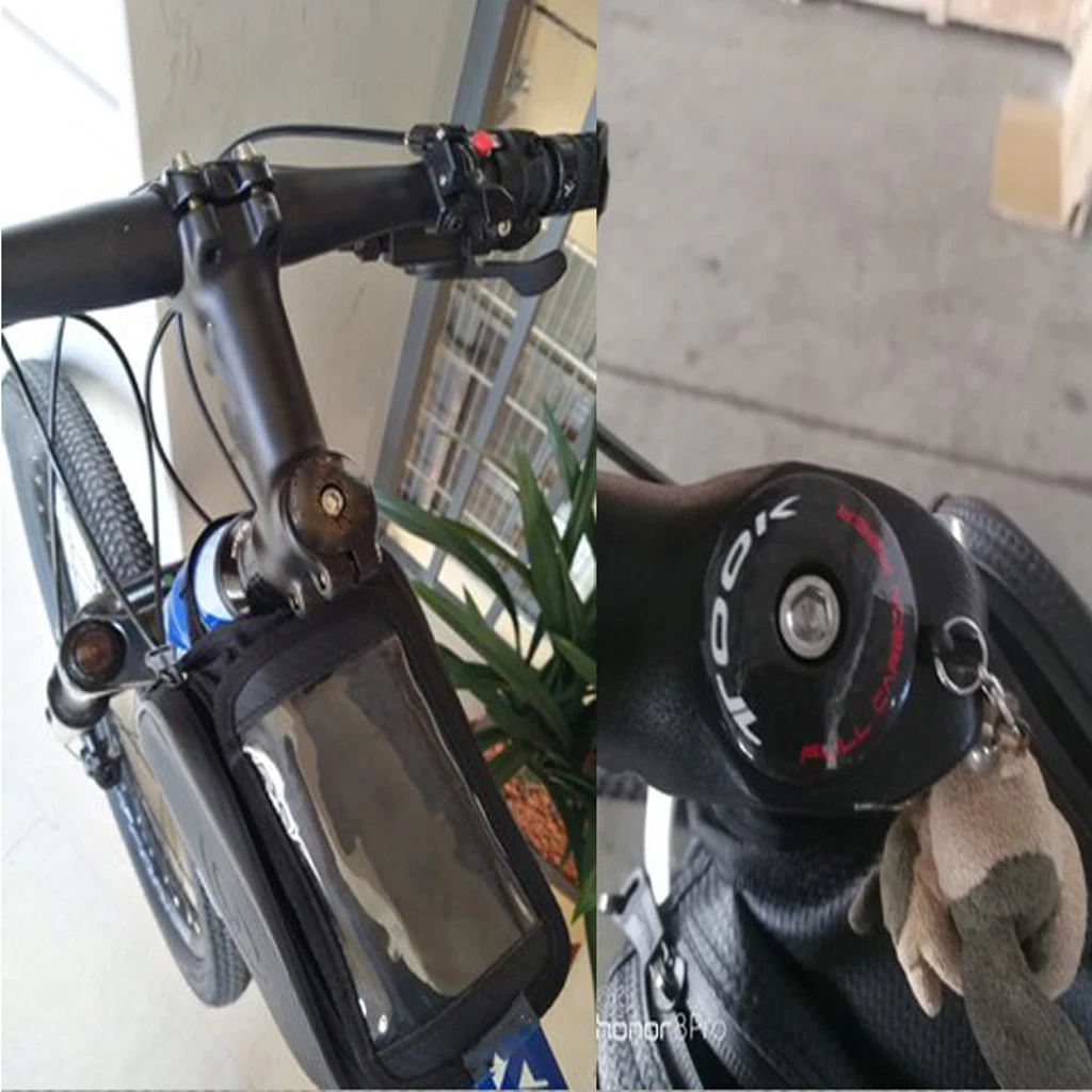 1 Set Carbon Fiber  Handlebar Covers Handle Bar Plugs Replacement