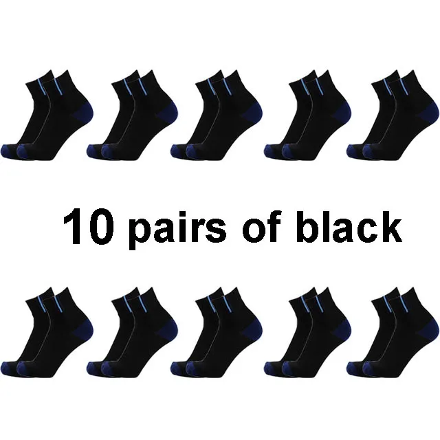 10 pairs black 10 пар высококачественные профессиональные мужские носки удобные эластичные дышащие горные велосипедные хлопковые носки для мужчин meias2019 - Цвет: 10 pairs black