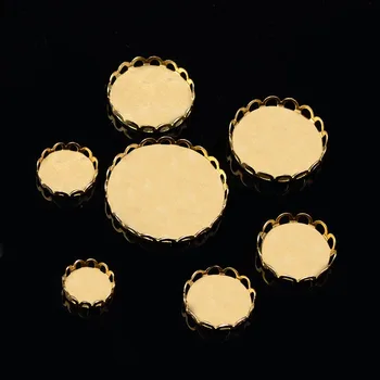 

50 Pieces 10/12/16/18/20/25mm Cabochon Base Silver Gold Plated Diy Jewelry Findings Making Accessories Handmade