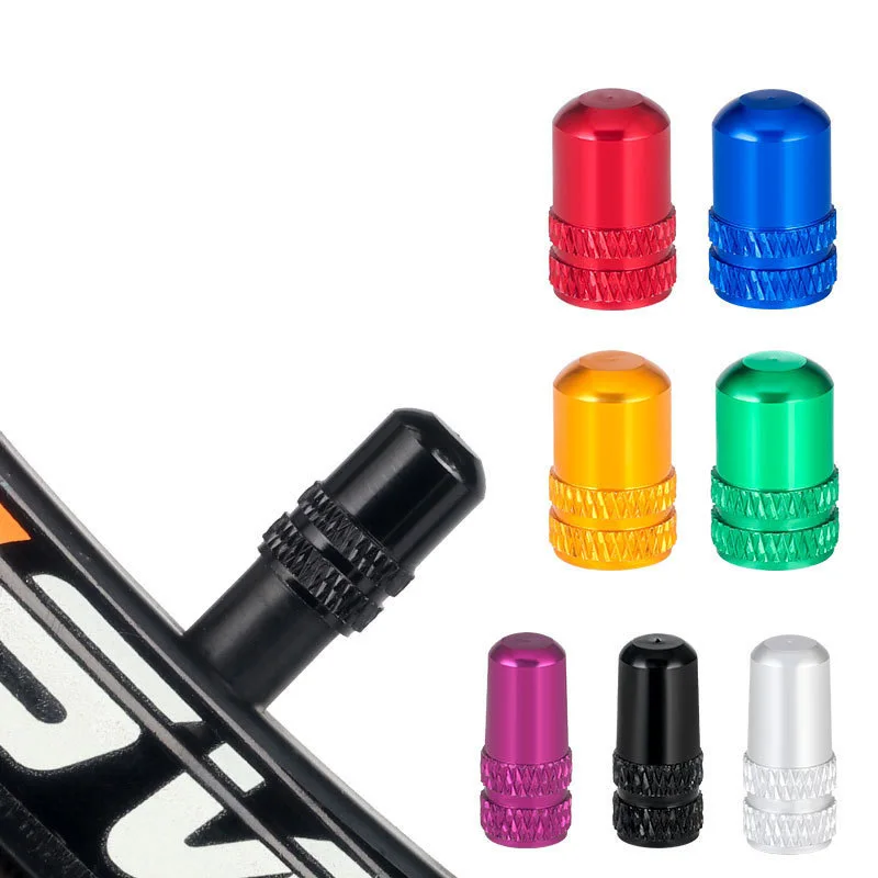 Bicycle Tire Valve Cap 2Pcs Schrader/Presta Valve Cap With Vacuum Law Mouth Nut Cycling Accessories