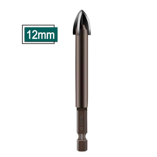 Cross Hex Tile Bits Glass Ceramic Concrete Hole Opener Alloy Triangle Drill Size 3mm 4mm 5mm 6mm 7mm 8mm 10mm 12mm 12mm