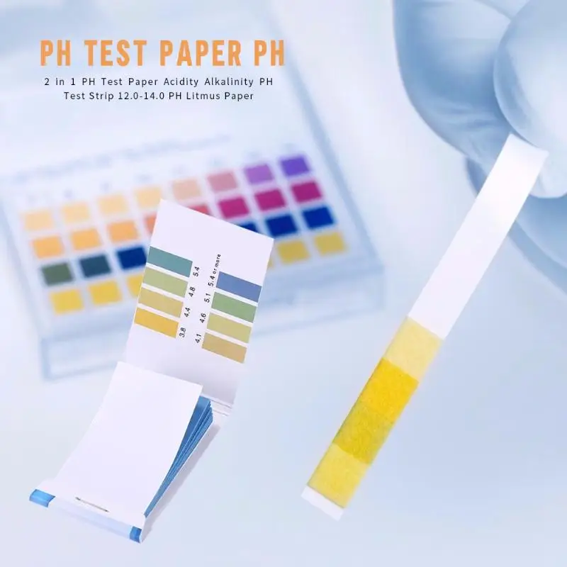 1 коробка жесткость воды PH цианурный бром хлора тест-полоска PH лакмусовая бумага используется для проверки сока жидкого моющего средства