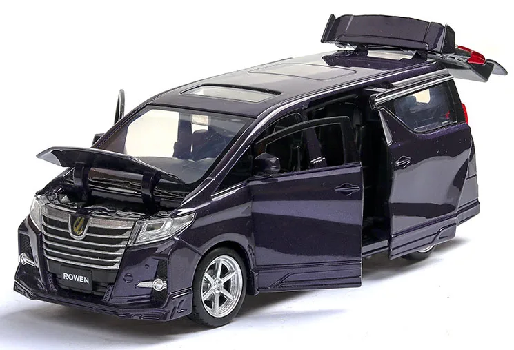 Высокая симитация 1:32 Toyota Alphard MPV модель из сплава Модель автомобиля 4 открыть дверь со звуком светильник детские игрушки