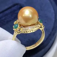 Кольца с жемчугом 1104, хорошее ювелирное изделие, натуральный пресноводный жемчуг, кольца 11-10 мм, кольца для женщин, кольца с тонким жемчугом