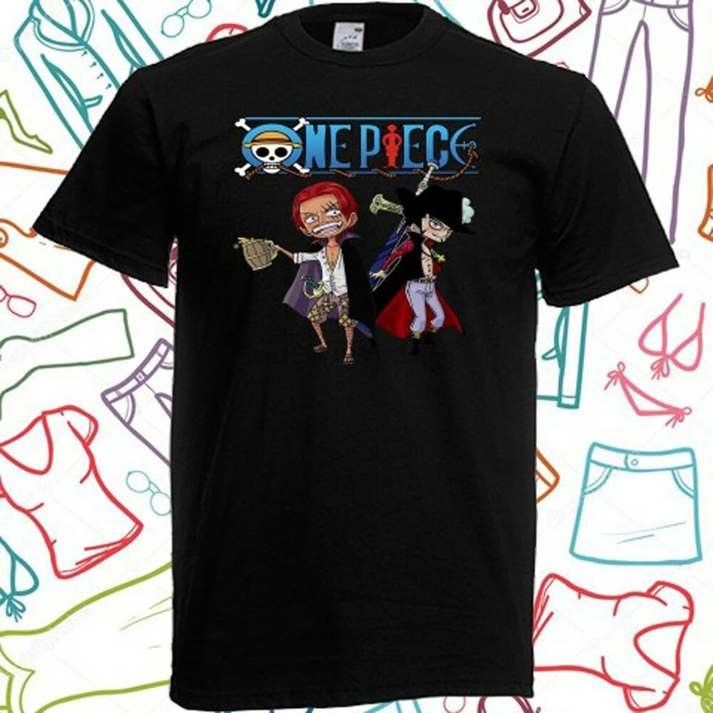 Новинка Мужская черная футболка в стиле аниме Shanks and Mihawk размер S M L XL 2XL 3XL |