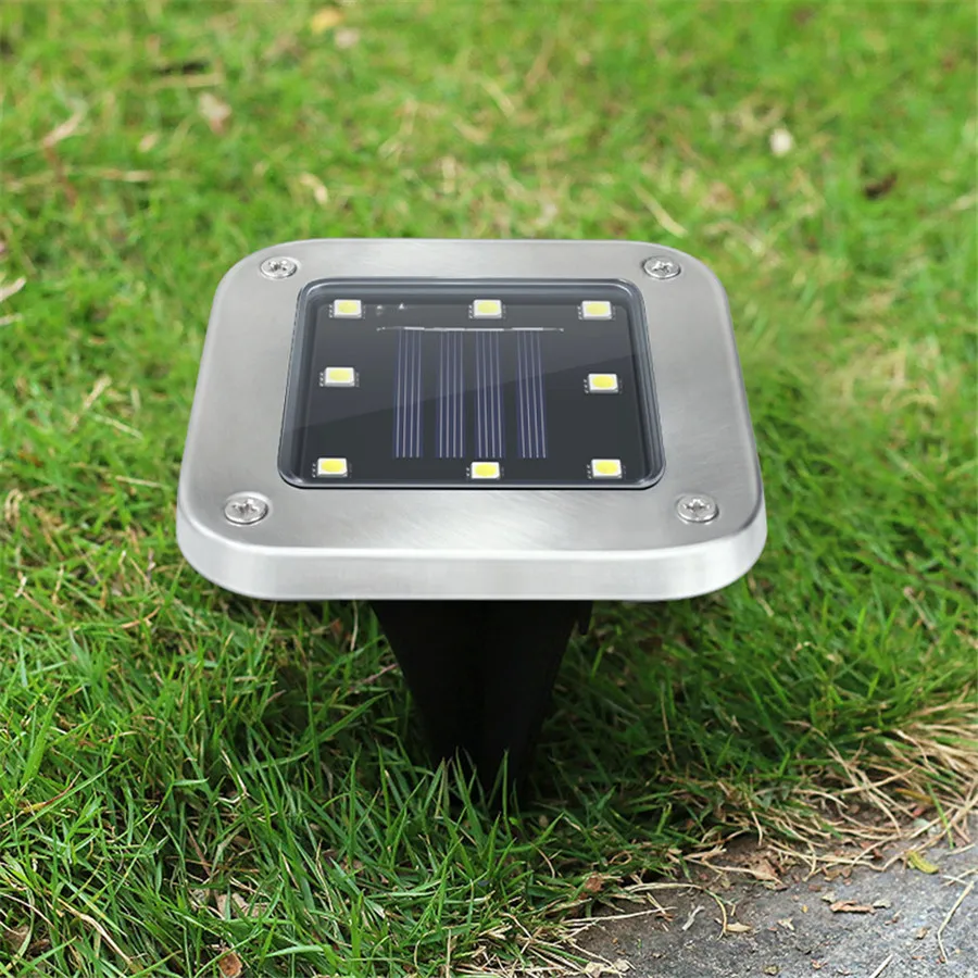 

Outdoor Solar Power Lighting 8 LED Buried Light Under Ground Lamp Waterproof Path Way Garden Lawn Yard Christmas Square Lamps