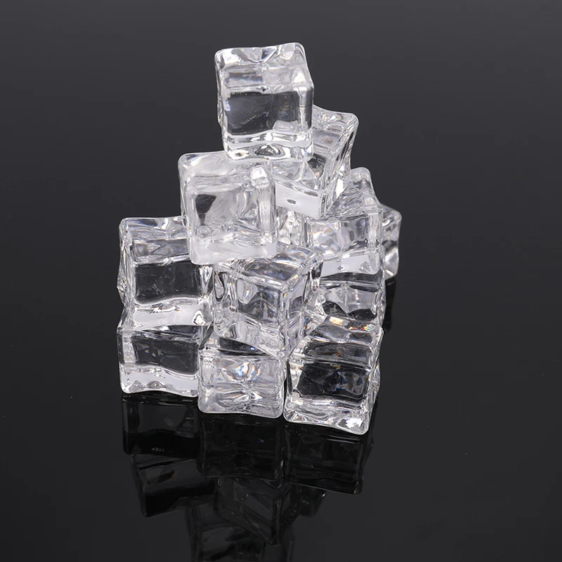 Food Photography Props 16Pcs Artificial Ice Cubes Home Kitchen Decor