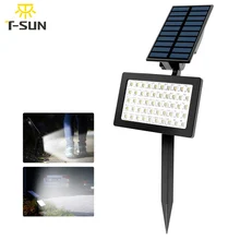 T-SUNRISE-foco Solar LED ajustable, Panel Solar, lámpara de paisaje, iluminación exterior sensible al sol, 90 luces