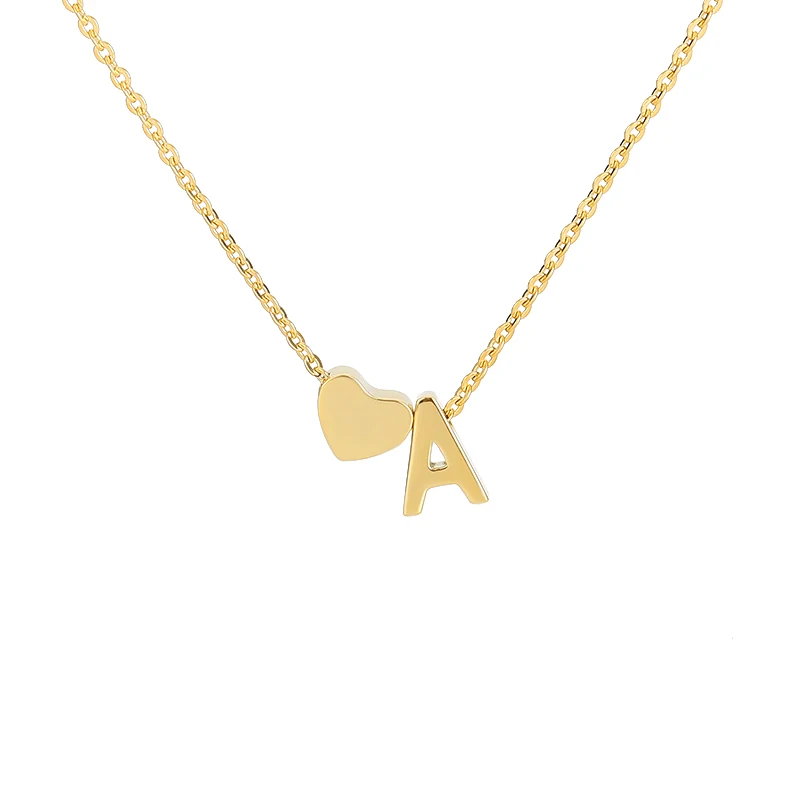 Initial Pendants Gold Necklaces Fashion Letters Necklace Name Jewelry Women Men Accessories Girlfriend Lover Couple Gift | Украшения и