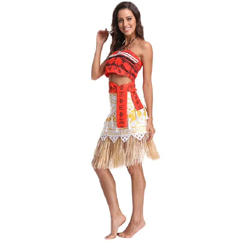 Fantasia feminina moana para feriados, fantasia cosplay para