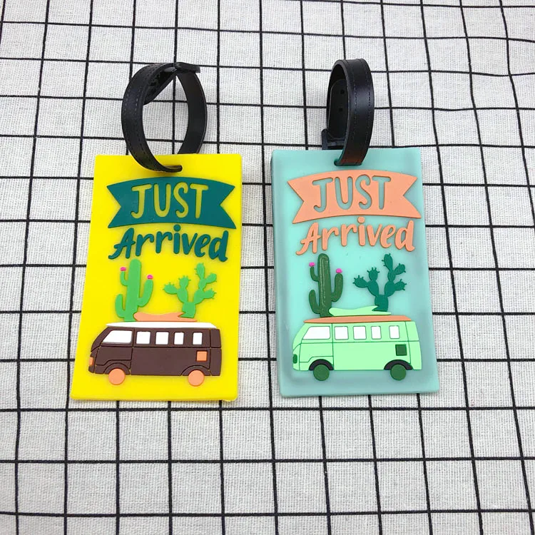 Travel Accessories Cactus Cartoon Luggage Tag Creative Silica Gel Suitcase ID Address Holder Baggage Boarding Portable Label