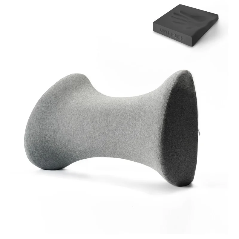Эргономичный дизайн поясничная подушка для материала с эффектом памяти хлопок поясная подушка для беременных женщин боковой спальный продукт поясничная подушка для поддержки позвоночника - Цвет: Bamboo light grey