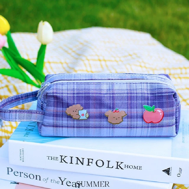 Unzip portable cute pencil case School supplies storage bag Soft