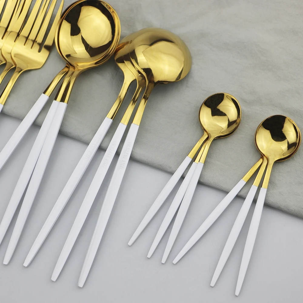 24 Pçs set Conjunto Louça de Aço