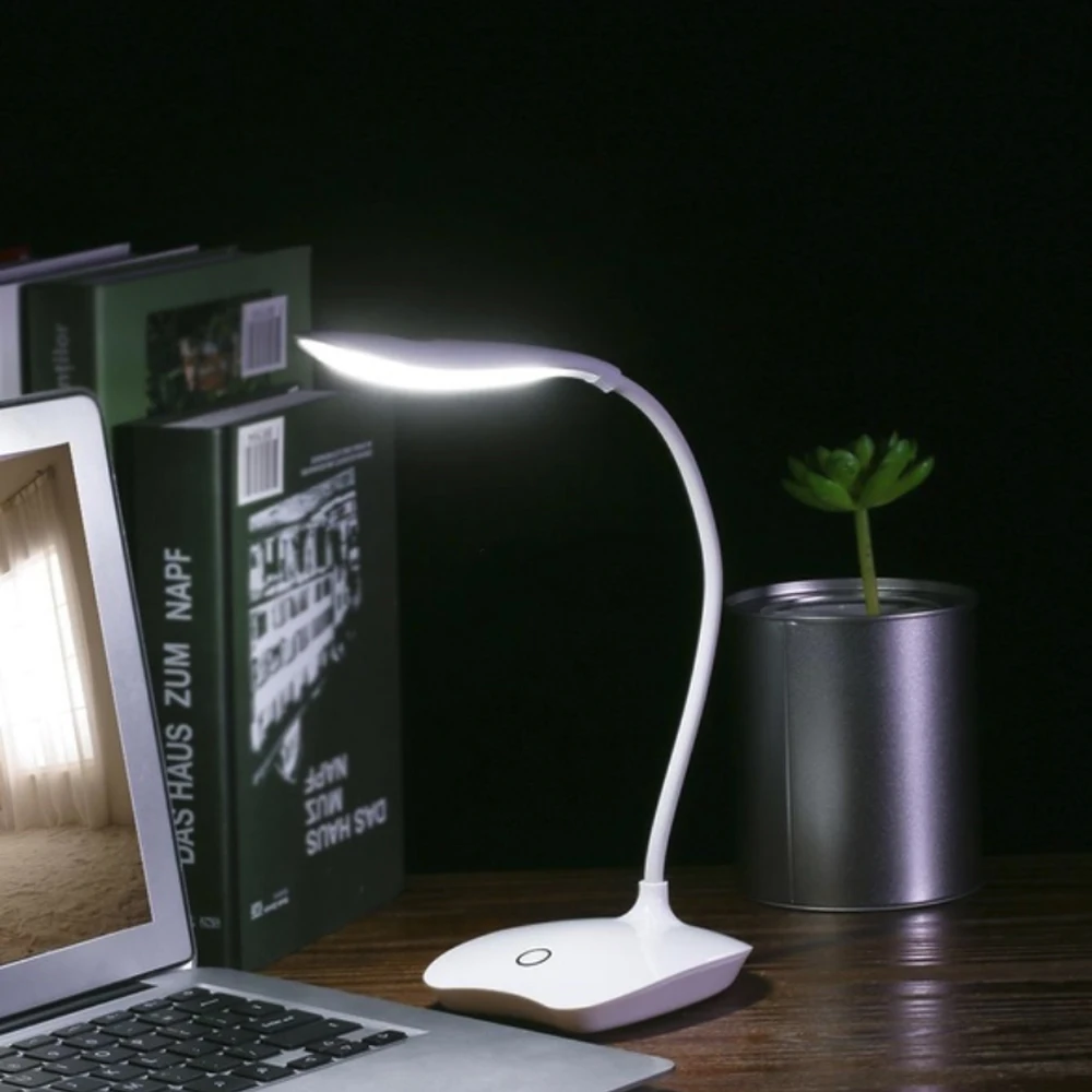 Для защиты глаз исследование лампа для чтения светильник Портативный гибкий домашний декор вспышка светильник 3 уровня USB светодиодный настольная лампа