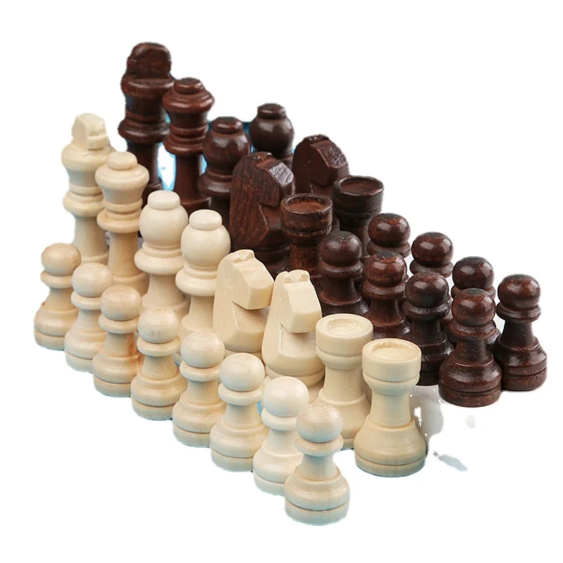 Foreign Trade Hot Sale Large 2.2-inch Wooden Wooden Chess Pieces Accessories Without Chess Board