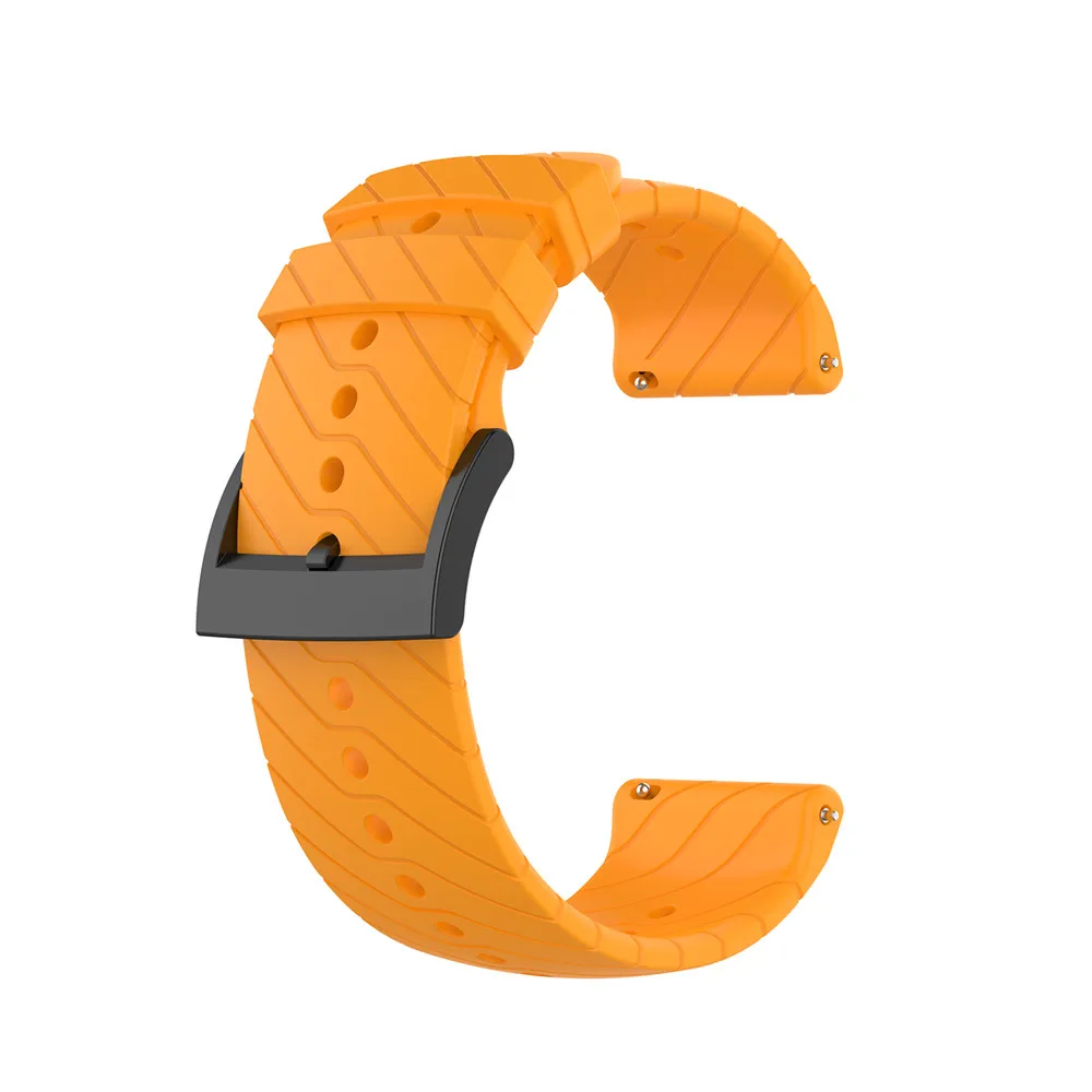 Силиконовый ремешок для часов SUUNTO9/9 Baro для SUUNTO Spartan Sport Wrist HR D5 аксессуары для умных часов Ремешок для наручных часов - Цвет: amber yellow