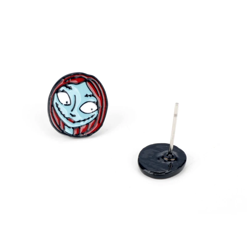 Anime One Piece Luffy Tom and Jerry Alice in Wonderland Stud Earrings The Nightmare Before Christmas Jack Sally Cute Earrings