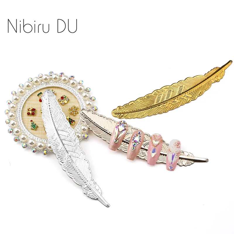 

1Pcs Retro Rhinestones Pearl False Nail Art Plate Tips For Display Nail Rhinestones Nail Tools
