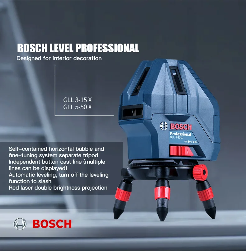 Bosch официальный GLL5-50X/GLL3-15X Лазерная Маркировочная аппаратура инфракрасная маркировочная аппаратура GLL5-50X/GLL3-15X