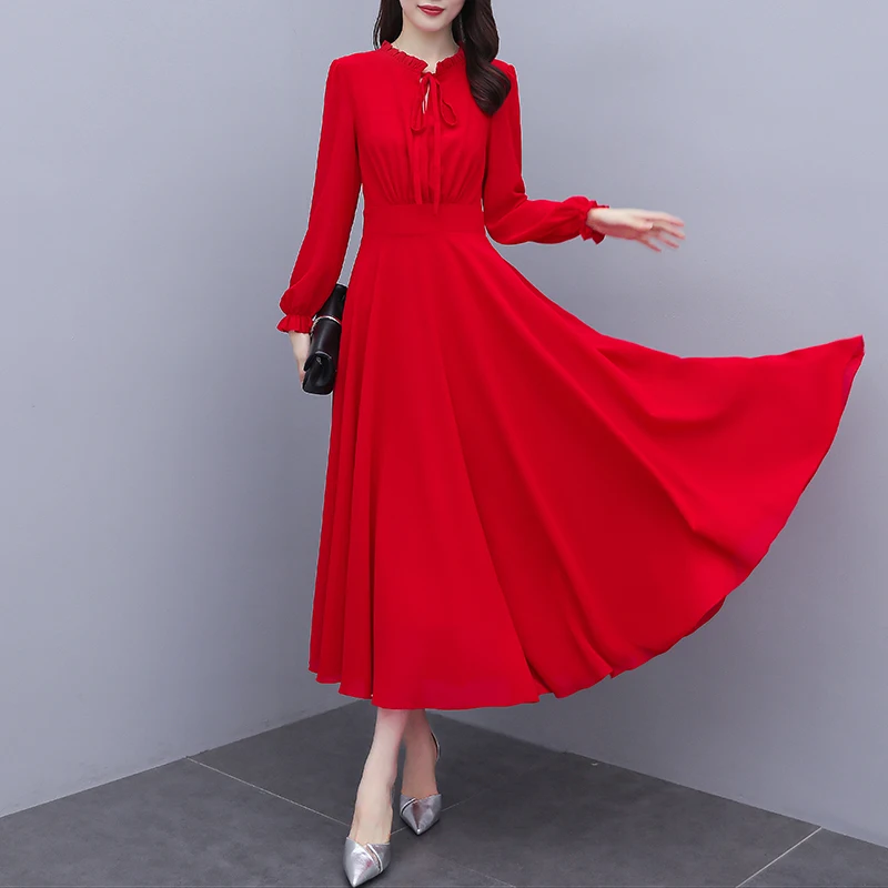 TingYiLi Women Chiffon Long Dress 
