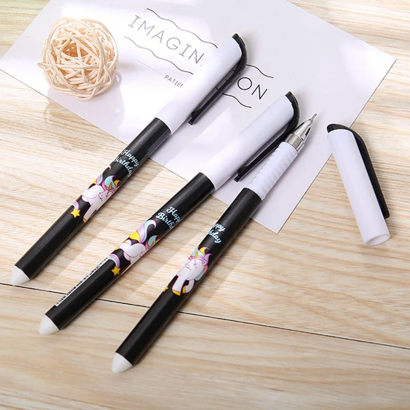 

12Pcs/Pack Cute Small Horse Gel Pen 0.38mm Cartoon Unicorn Plastic Gel Pens For Writing Office School Supplies Stationery