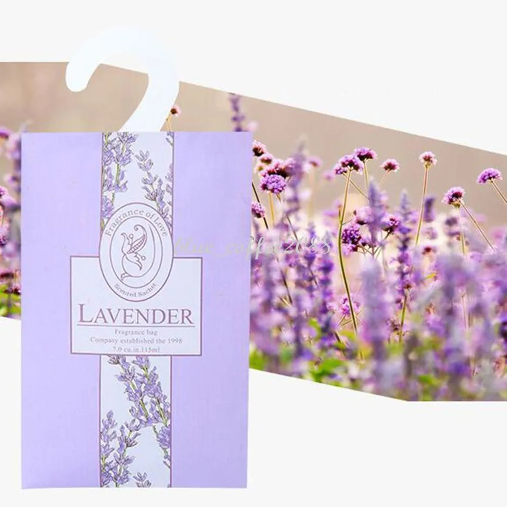 1 шт. премиум-класса, ароматический саше с цветочным ароматом, ящик для шкафа, ароматизатор, освежитель воздуха, отлично подходит для шкафа, ящика для шкафа - Цвет: Lavender