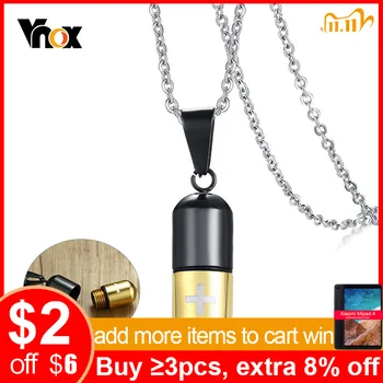 

Vnox Can Open Cremation Pill Pendants For Women Men Cross Urn Keepsake Stainless Steel Necklace Casual Jewelry Pets Memory