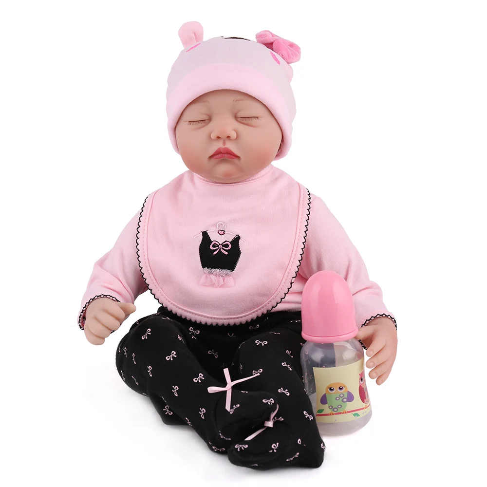 55 см Новорожденный bebe Кукла реборн девочка полное тело силиконовая Мягкая Реалистичная кукла игрушка для ванны Водонепроницаемая Анатомически правильная
