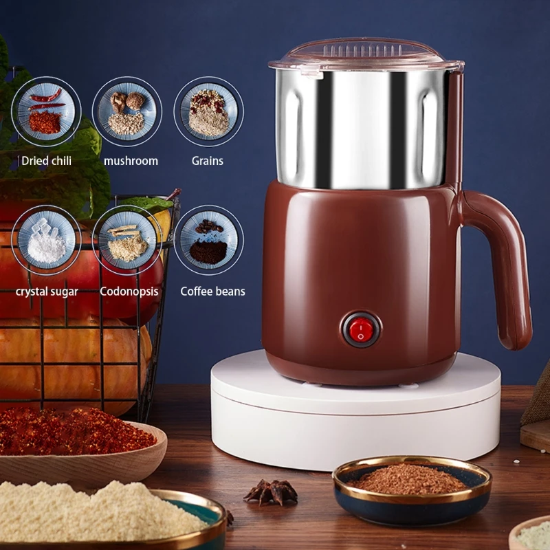 Electric Coffee Grinder UK/US/EU Plug w/ 4 Stainless Steel Blade for Beans Bay Leaf Dried Chili