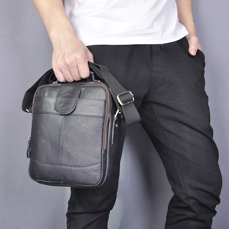 Men Leather Designer Fashion Crossbody Satchel Messenger Tote Mochila Tablet Bag 