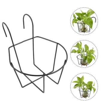

2pcs Metal Flower Pot Hanging Flowerpot Shelf Iron Art Planter Pot Holder