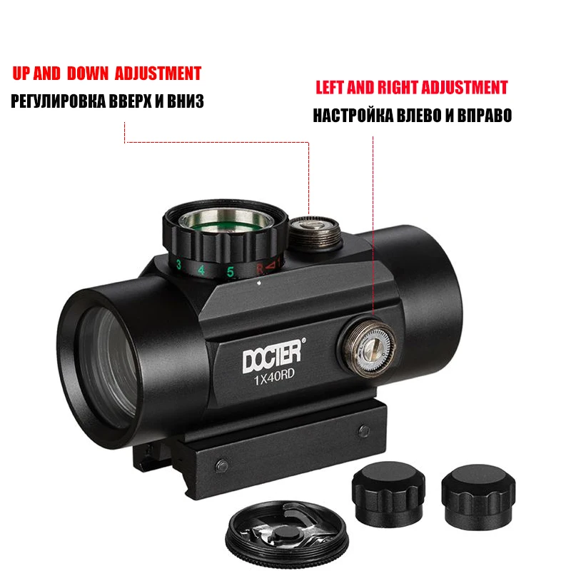 Hunting Holographic 1x40 Red Green Dot Sight Airsoft Dot Sight Scope 11mm 20mm Rail Mount Collimator