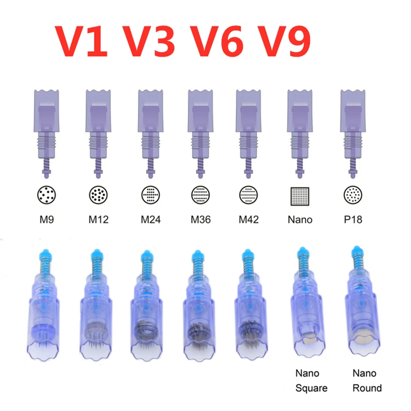 50 шт./лот Artmex V8 V6 V3 иглы M9 M12 M24 M36 M42 нано-картриджи MTS PMU Перманентный макияж