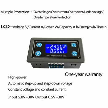 

Adjustable Automatic Voltage-Up and Voltage-Down Power Supply Module Constant Voltage and Current Solar Charging XY-SEP4