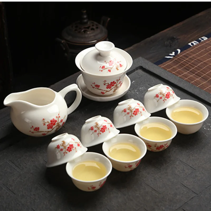 CJ189 Chinese Kung Fu Tea Set Drinkware Purple Clay ceramic Binglie include Tea pot Cup, Tureen Infuser Tray Chahai