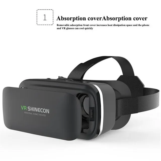 Original VR Virtual Reality 3D Glasses Box Stereo VR Google Cardboard Headset Helmet for IOS Android Smartphone,Bluetooth Rocker 4