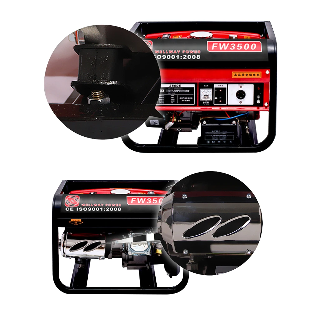  10L 3200 Starting Watts Gas Powered Portable Generator Electric Start Red
