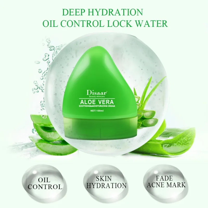 Hot Hydrating Aloe Vera Cream Moisturizing Oil-control Shrinking Pores Soothes The Skin Aloe Vera Cream