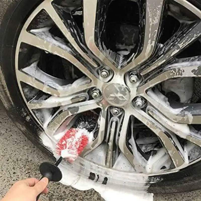 Автомобильная большая щетка для чистки колес из сплава, щетка для чистки колес автомобиля без царапин