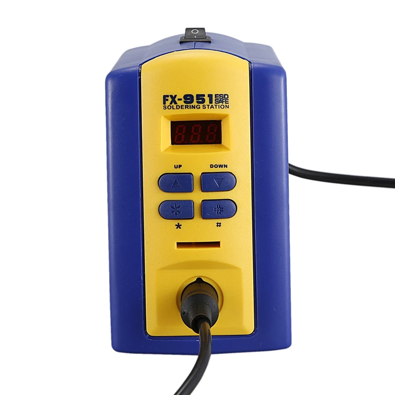 Бессвинцовая термостатическая пайка 220 В Esd Fx-951 паяльная станция с 5 шт. наконечником T12(штепсельная вилка европейского стандарта