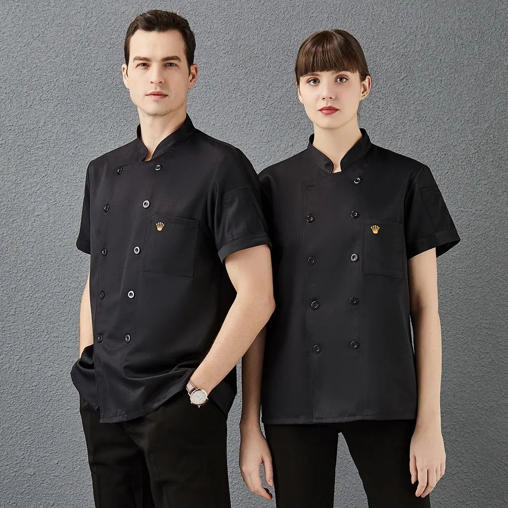 New Chef Clothes Uniform Restaurant Kitchen Cooking Chef Coat Waiter Work Jackets Professional Uniform Overalls Outfit